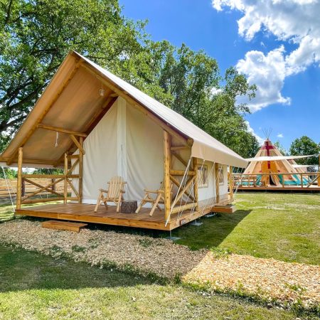 Glamping und Camping Deutschland in Safarizelten am Kiebitzsee in Brandenburg
